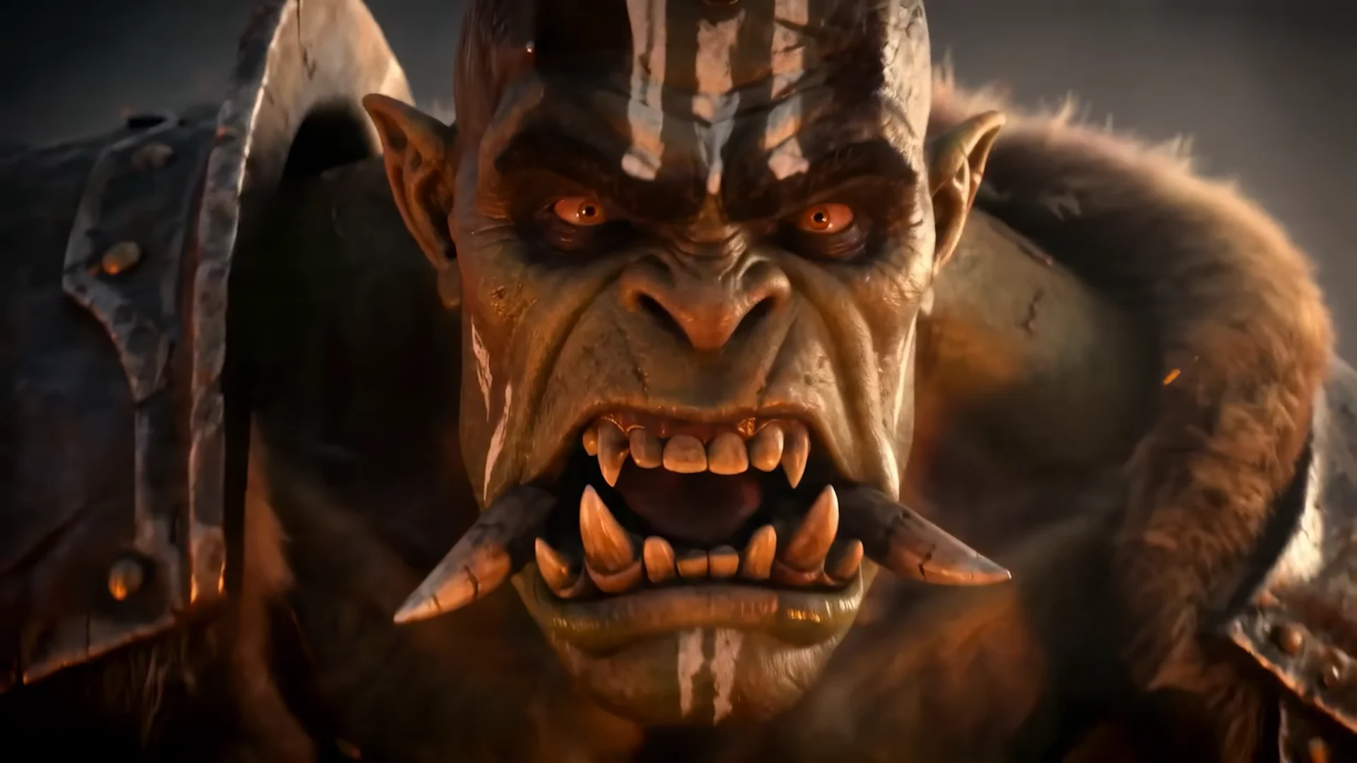 Close-up of a rendered orc character from an Autodesk Flow Studio generative filmmaking demo