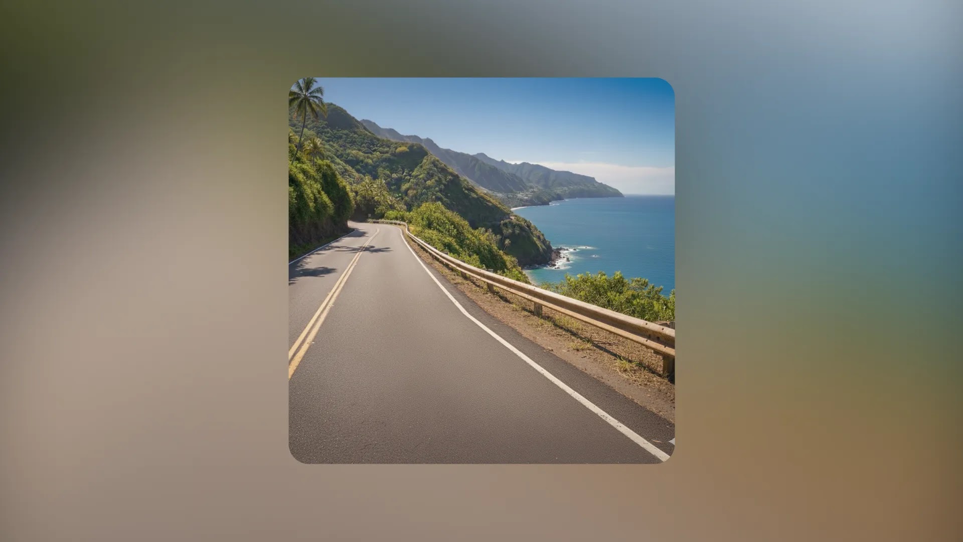 Coastal road image used in Google DeepMind's Lyria image-to-music demonstration