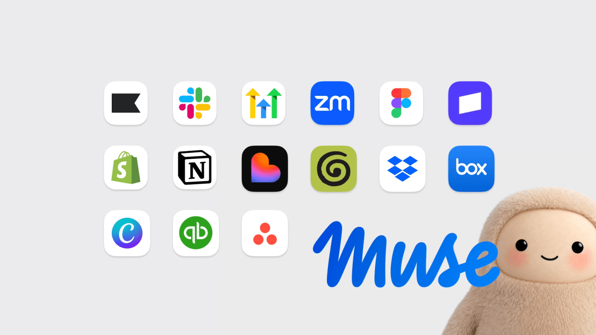 Meta Muse for Small Business launch graphic with connected business tools