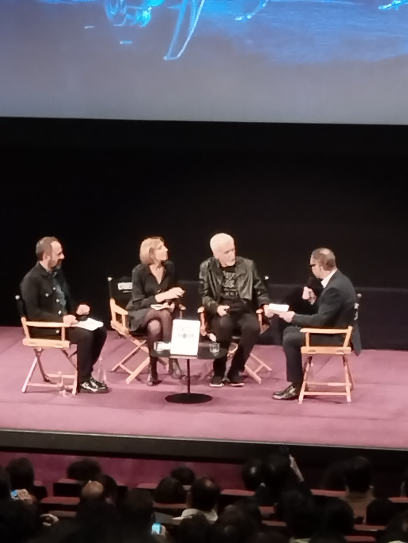 James Cameron speaking in 2024