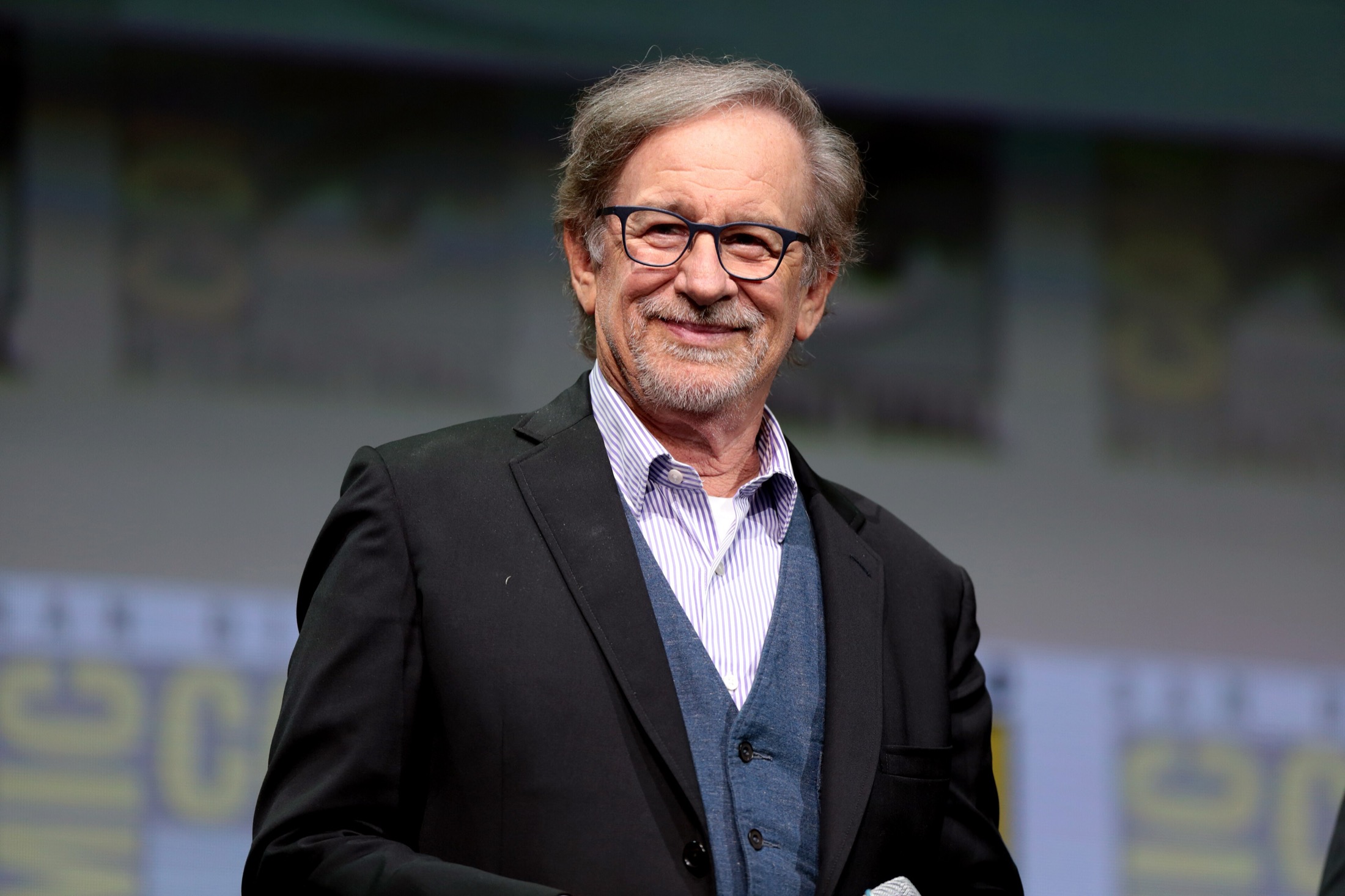 Steven Spielberg speaking at San Diego Comic-Con in 2017