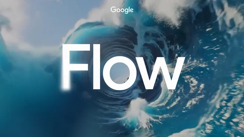 Google Flow and Veo official thumbnail showing an AI filmmaking scene