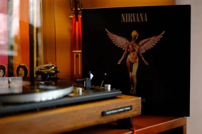 Nirvana In Utero vinyl record photographed as part of the Vinylvana Studio creative outlet