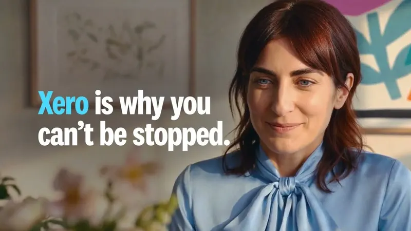 Woman in a florist setting beside the Xero is why you cannot be stopped campaign line