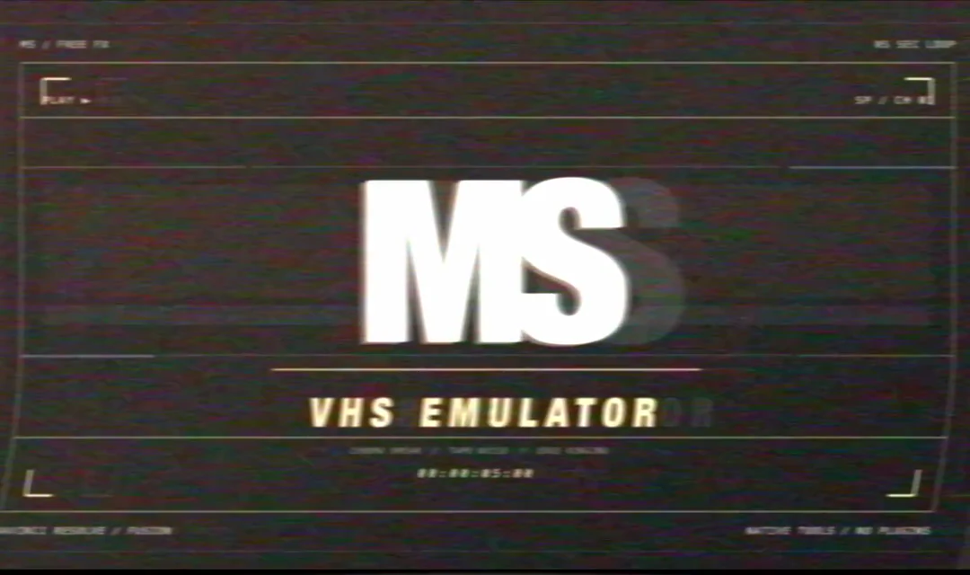 MS VHS effect showing analogue noise, ghosting and tracking texture