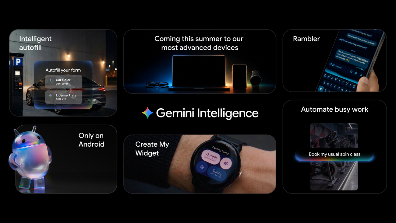 Gemini Intelligence dashboard for Android devices
